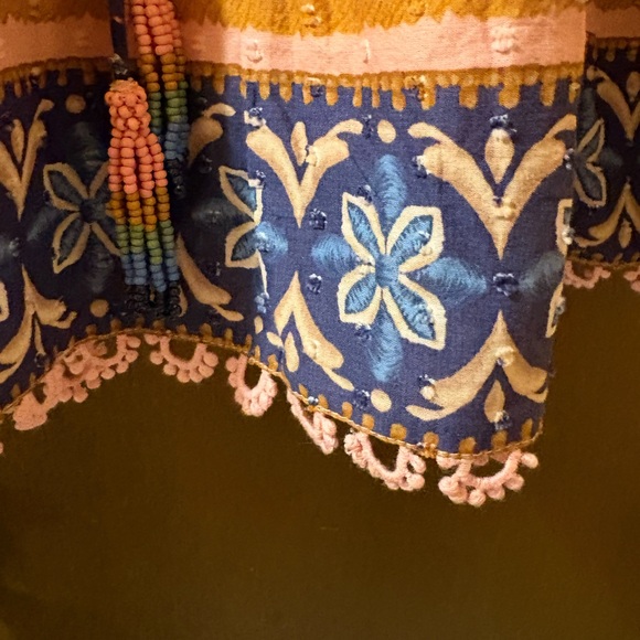 Farm Rio Seashell Tapestry Short Sleeve Mini Dress - Picture 8 of 11